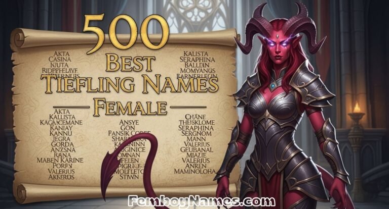 Tiefling Names Female for Dungeons & Dragons Campaign